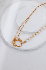Molten Flow Pearl Necklace - S925 Sterling Silver