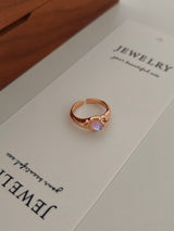 Organic Fluid Moonstone Ring - S925 Sterling Silver