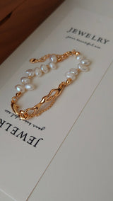 Molten Lava Pearl Bracelet - S925 Sterling Silver