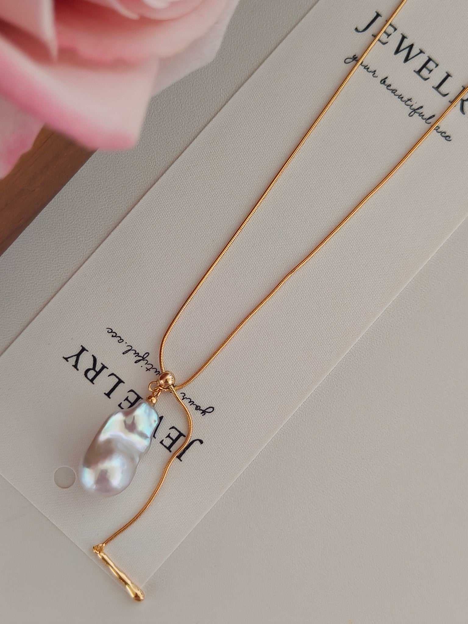 Molten Flow Pearl Necklace - S925 Sterling Silver